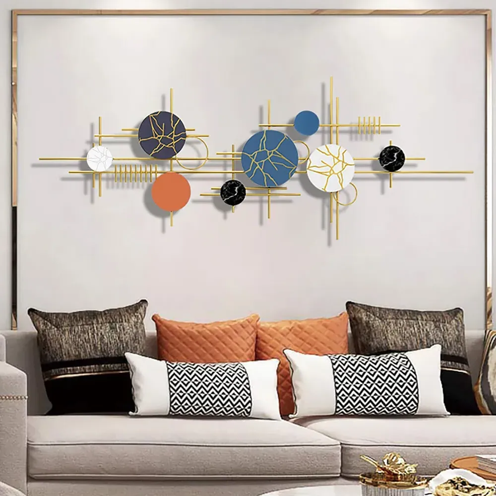 Geometric Metal Wall Decor - Multi-color