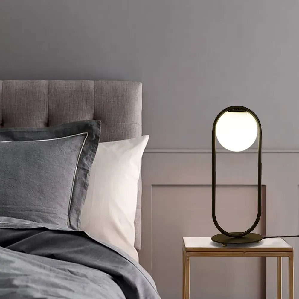 Globe Table Lamp LED - Black, Metal image