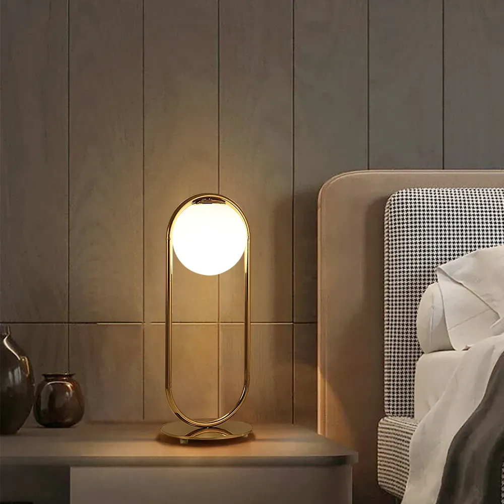 Globe Table Lamp LED - Gold, Metal