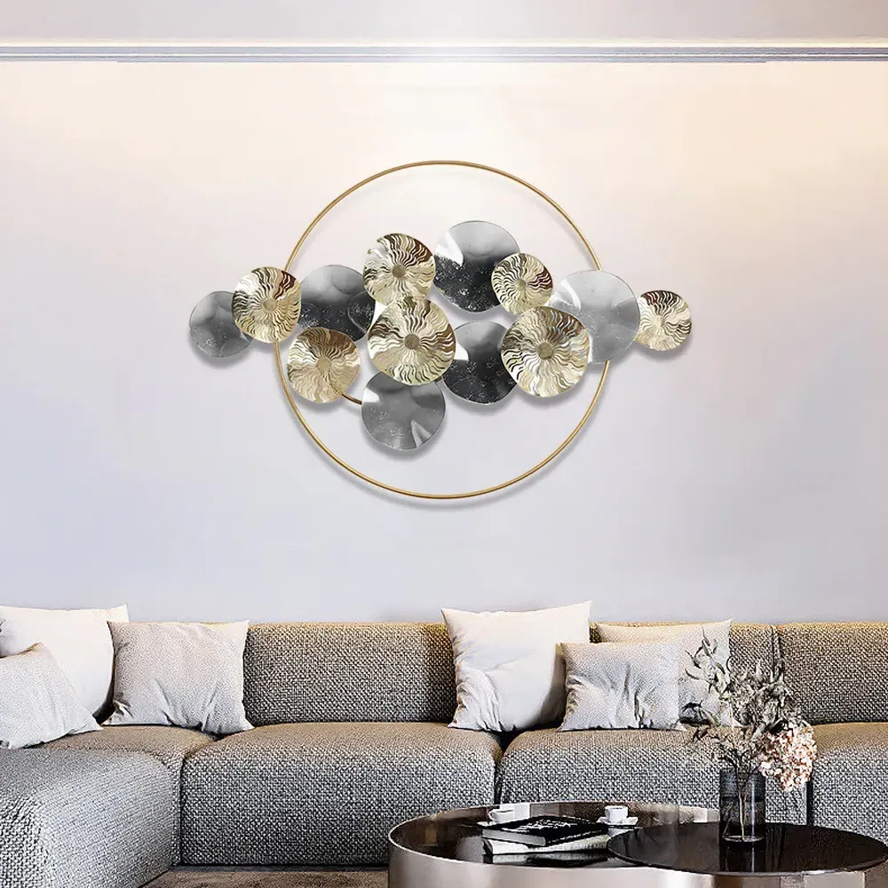 Hollowed Leaves Wall Decor - Gray, Metal