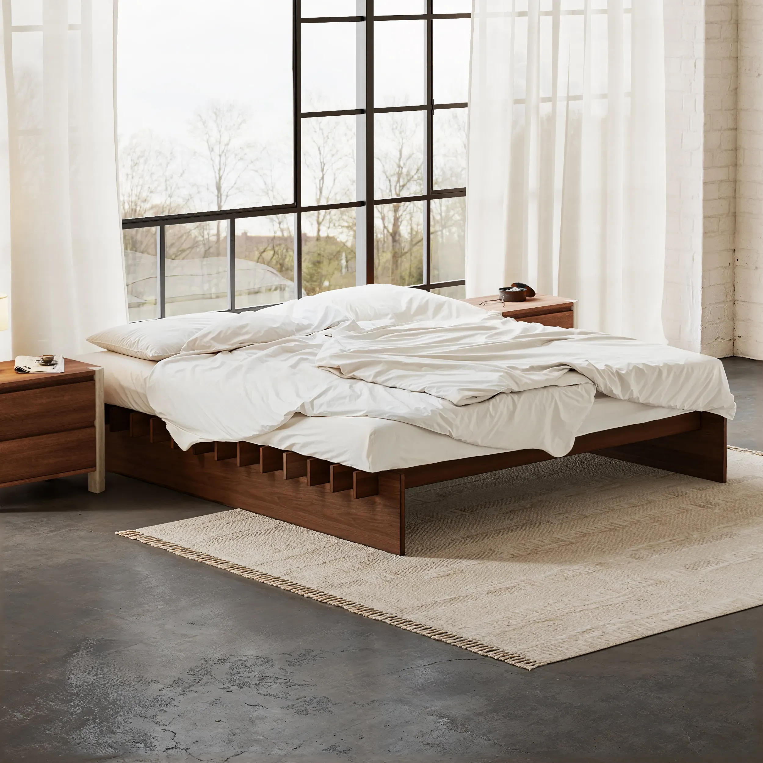 Japanese Style King Size Floor Bed Frame - Solid Wood image