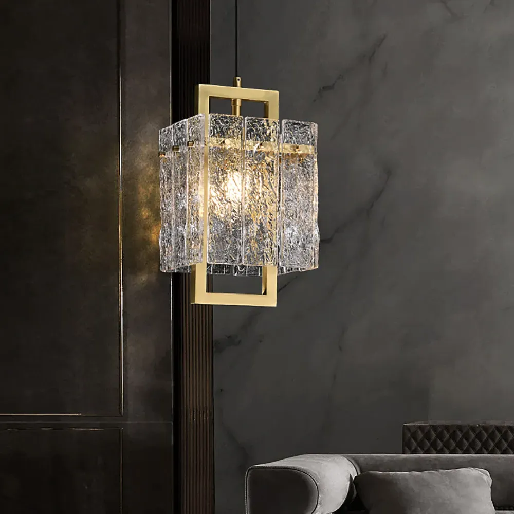 Jewell 1-Light Geometric Pendant Light - Brass, Glass image