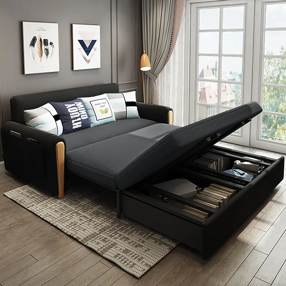 King Size Daybed with Trundle - Black