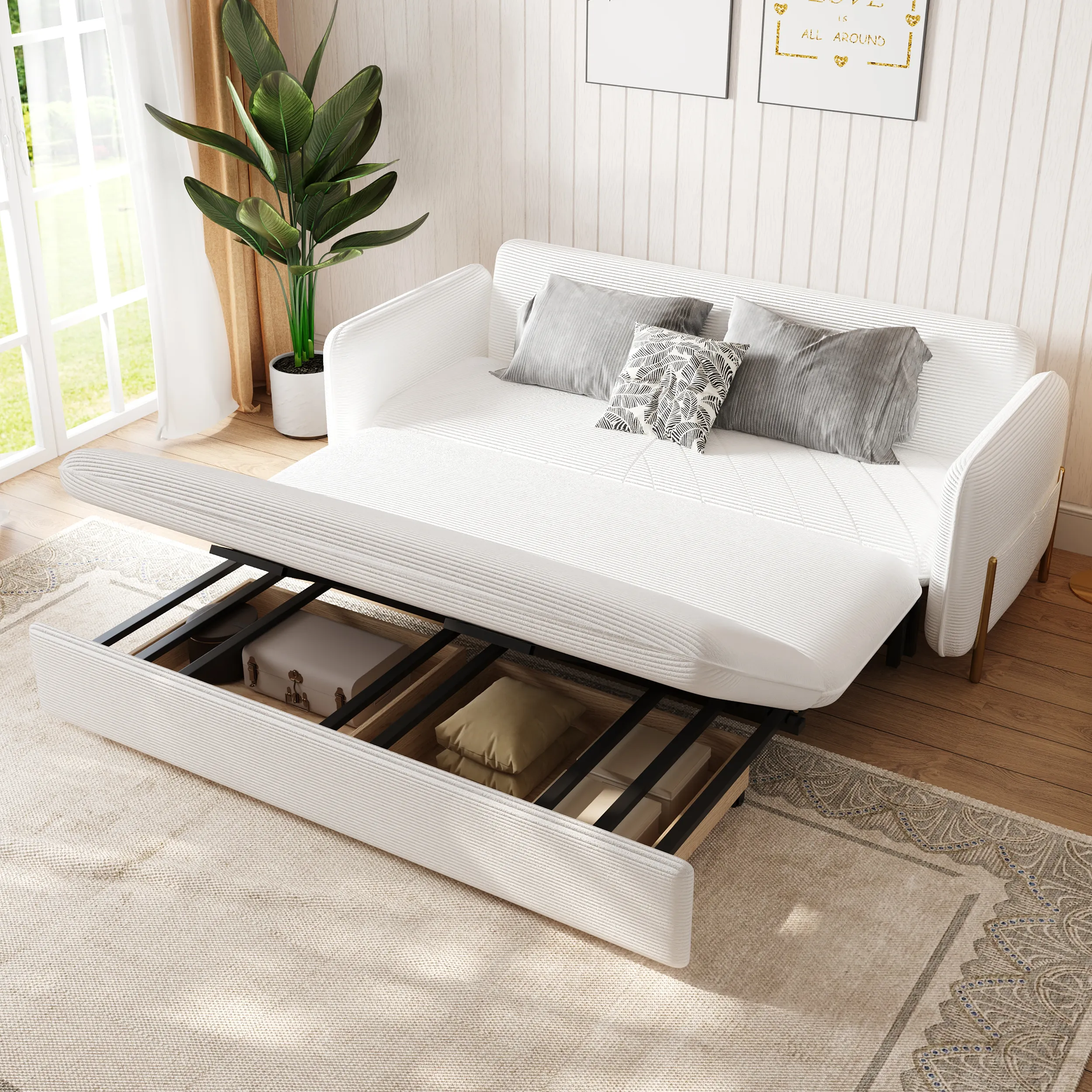 King Size Daybed with Trundle & Storage