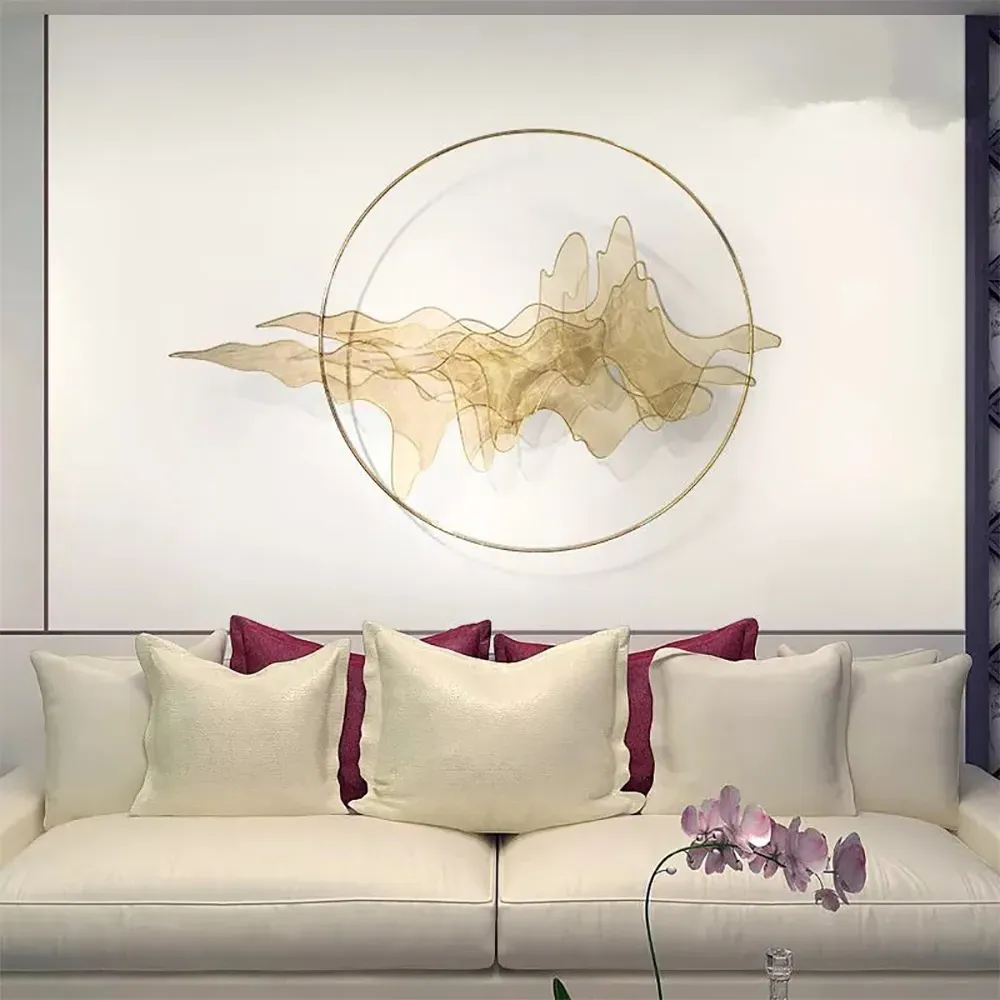 Landscape 3D Metal Wall Art - Gold