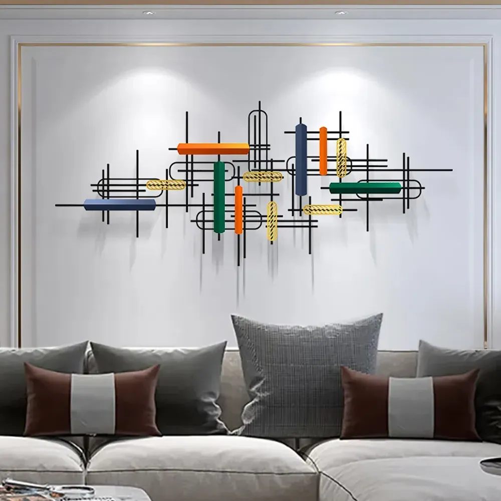 Large Metal Wall Decor - Gold & Black image