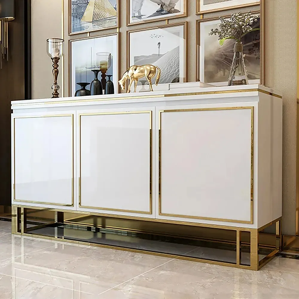 Medally 59" Wood Sideboard Cabinet with Storage - White