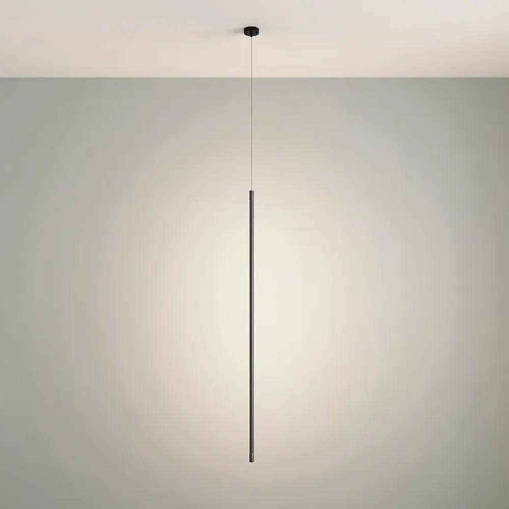 Mini Cylinder Single LED Pendant Light - Black