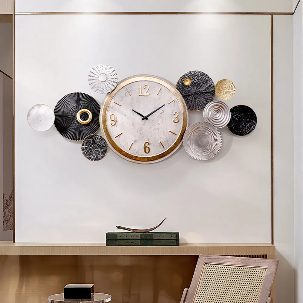 Multiple Round Wall Clock - Multi-Color, Metal