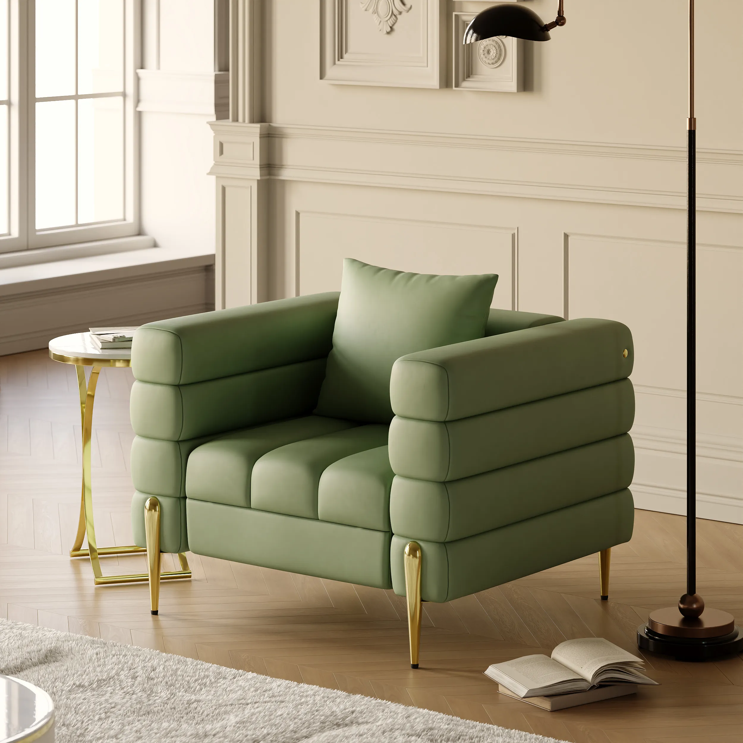 Performance Leather Accent Chair