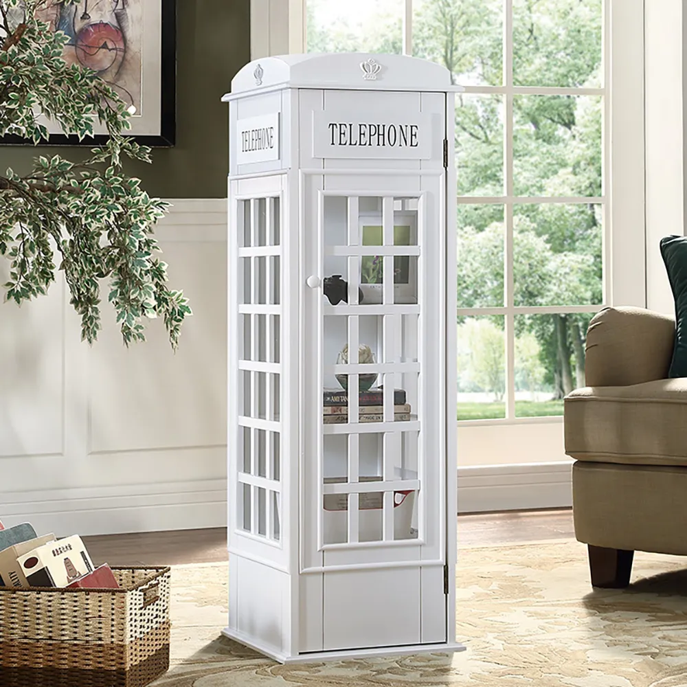 Phone Booth Bookcase - White, MDF