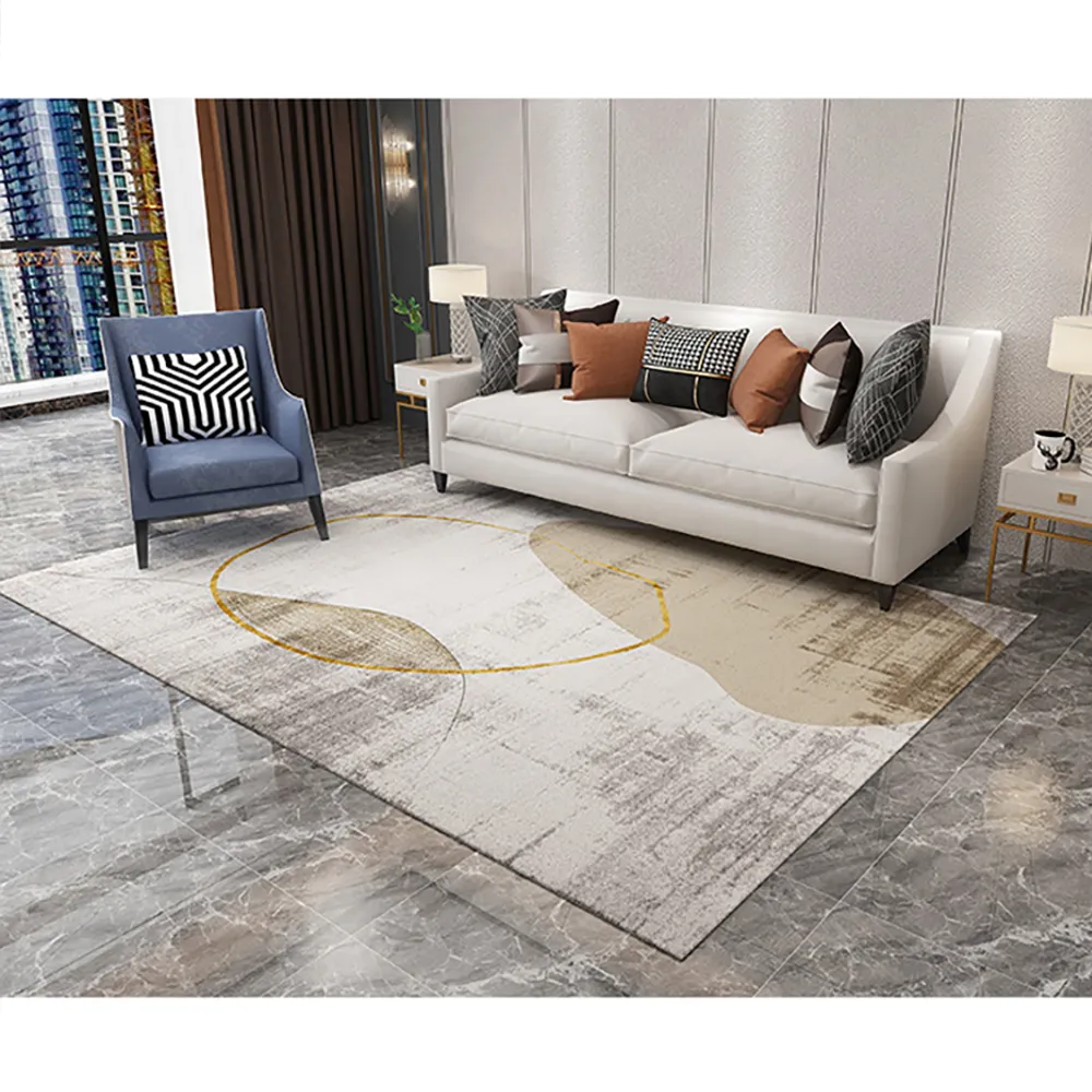 Rectangle Area Rug - Beige, Polyester image