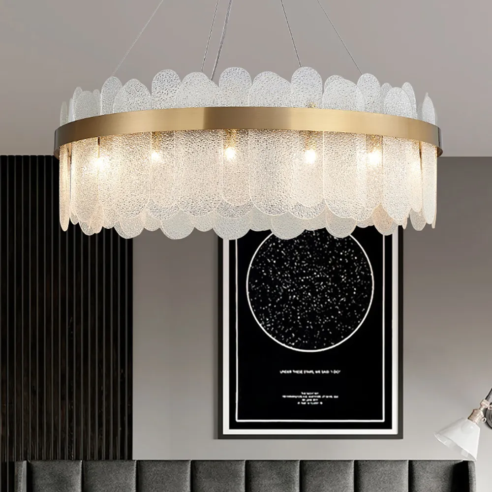 Revel Round 10-Light Tiered Chandelier - Bronze Gold, Glass image