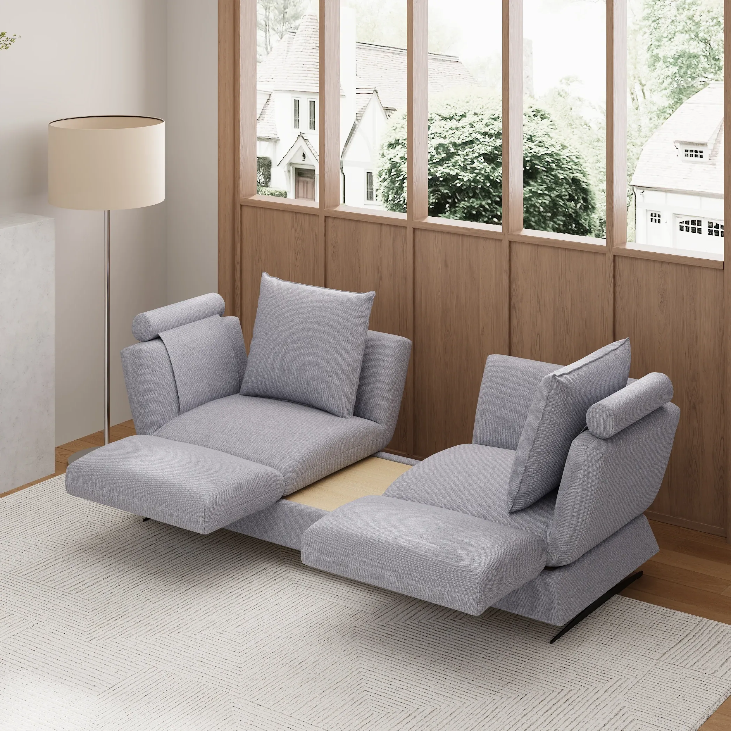 Rotatable Convertible Sleeper Sofa - Cotton & Linen