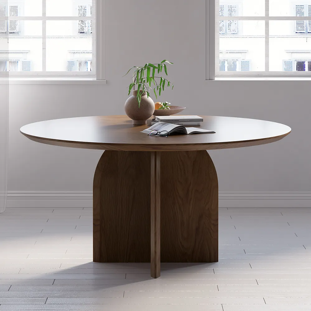 Round Dining Table - Walnut, Pine