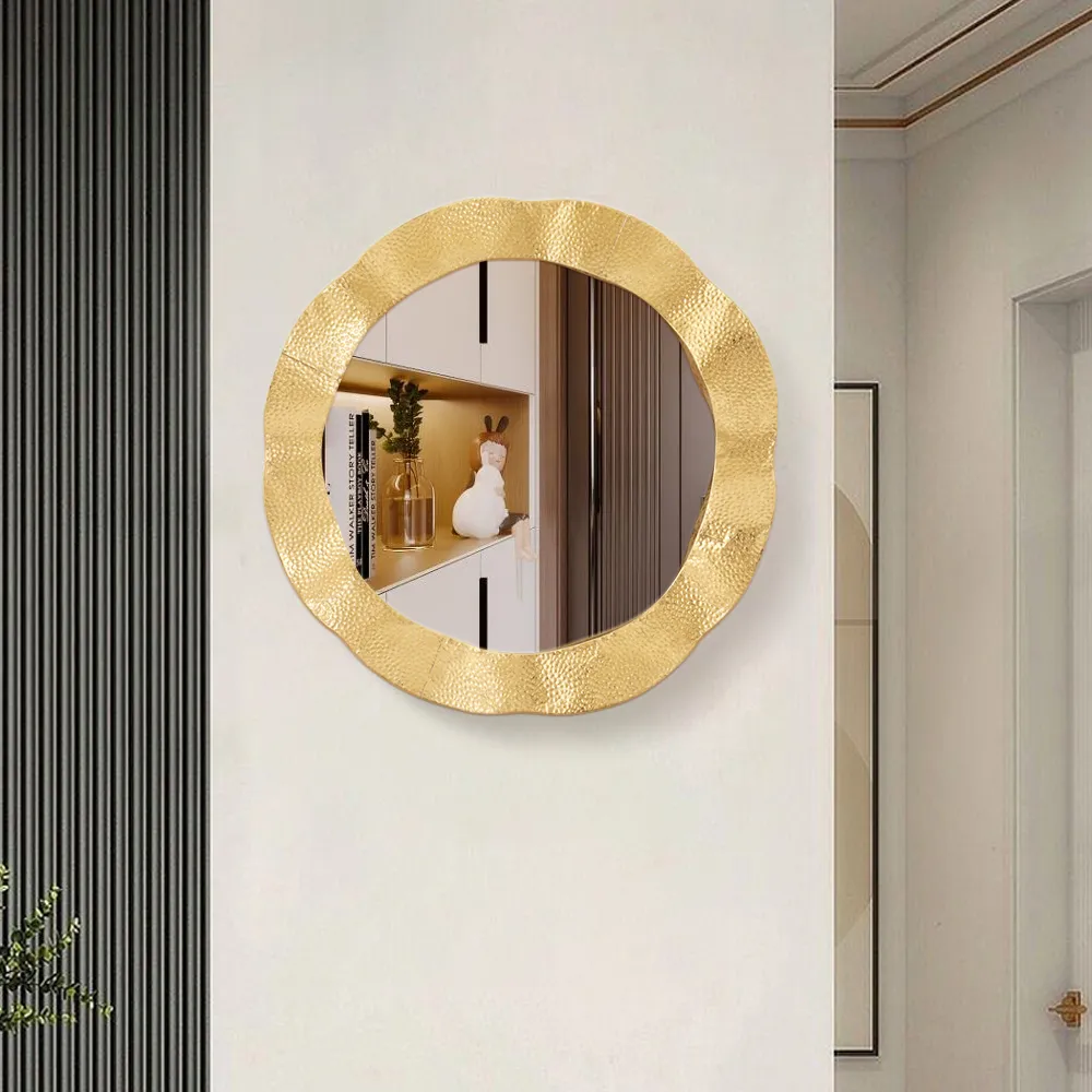 Round Wall Mirror - Gold