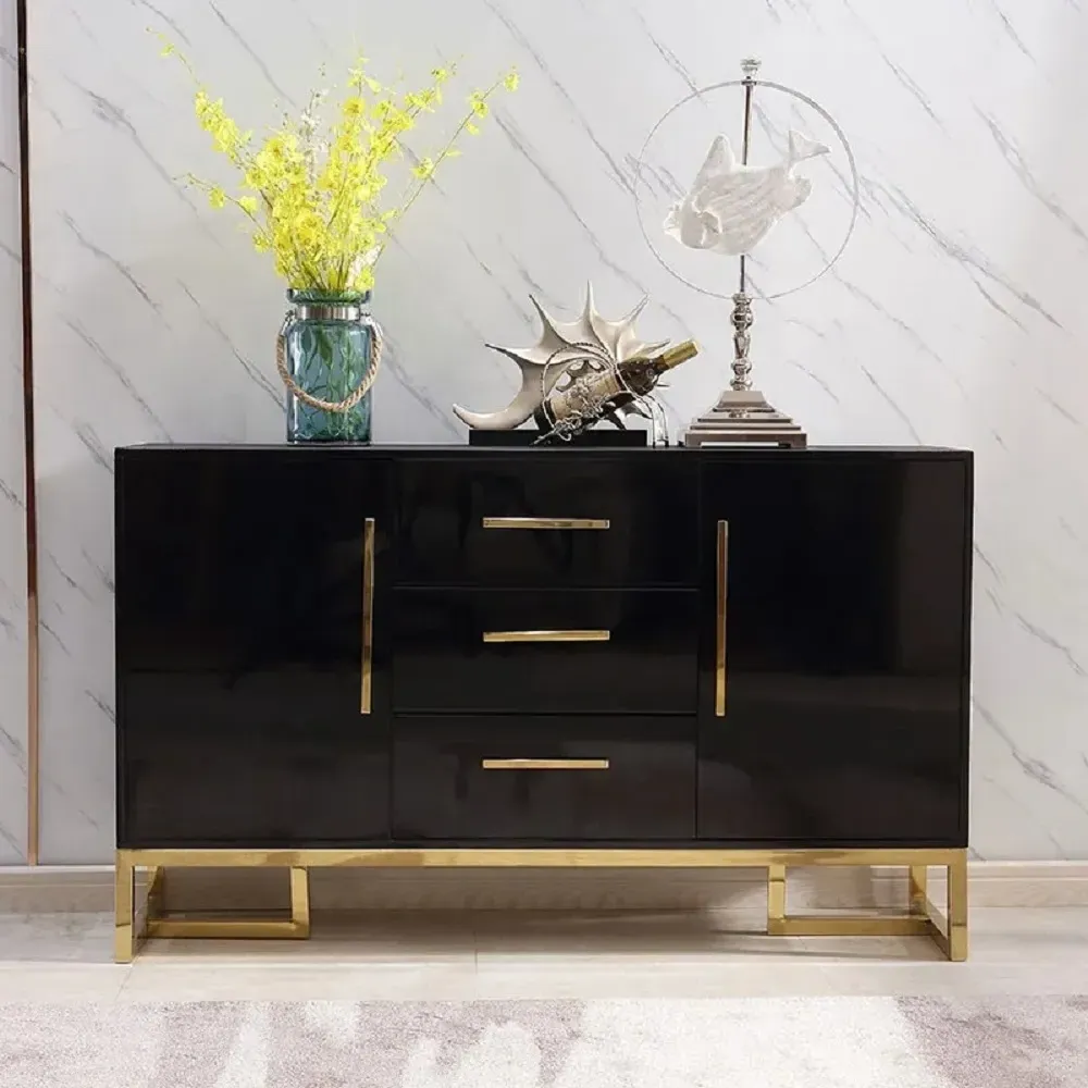 Stovf 47" Sideboard Buffet with Drawers - Black, Wood