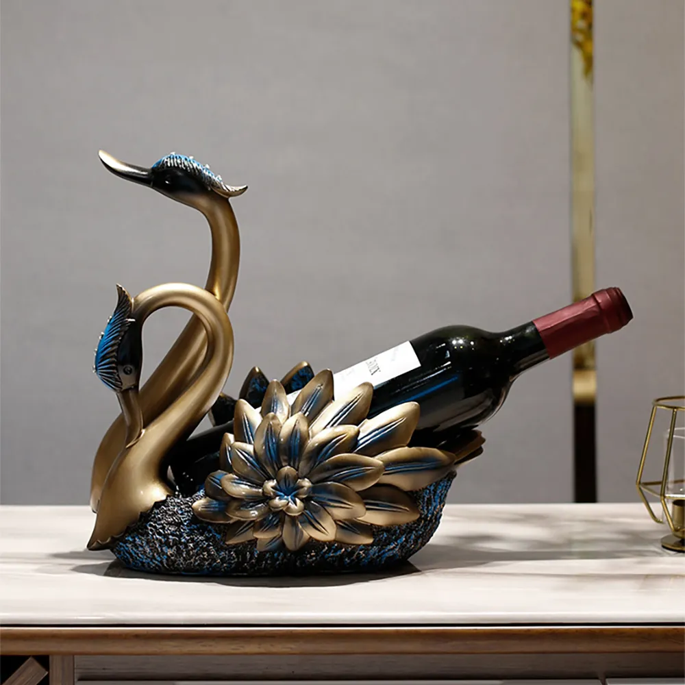 Swan Wine Bottle Holder - Resin image