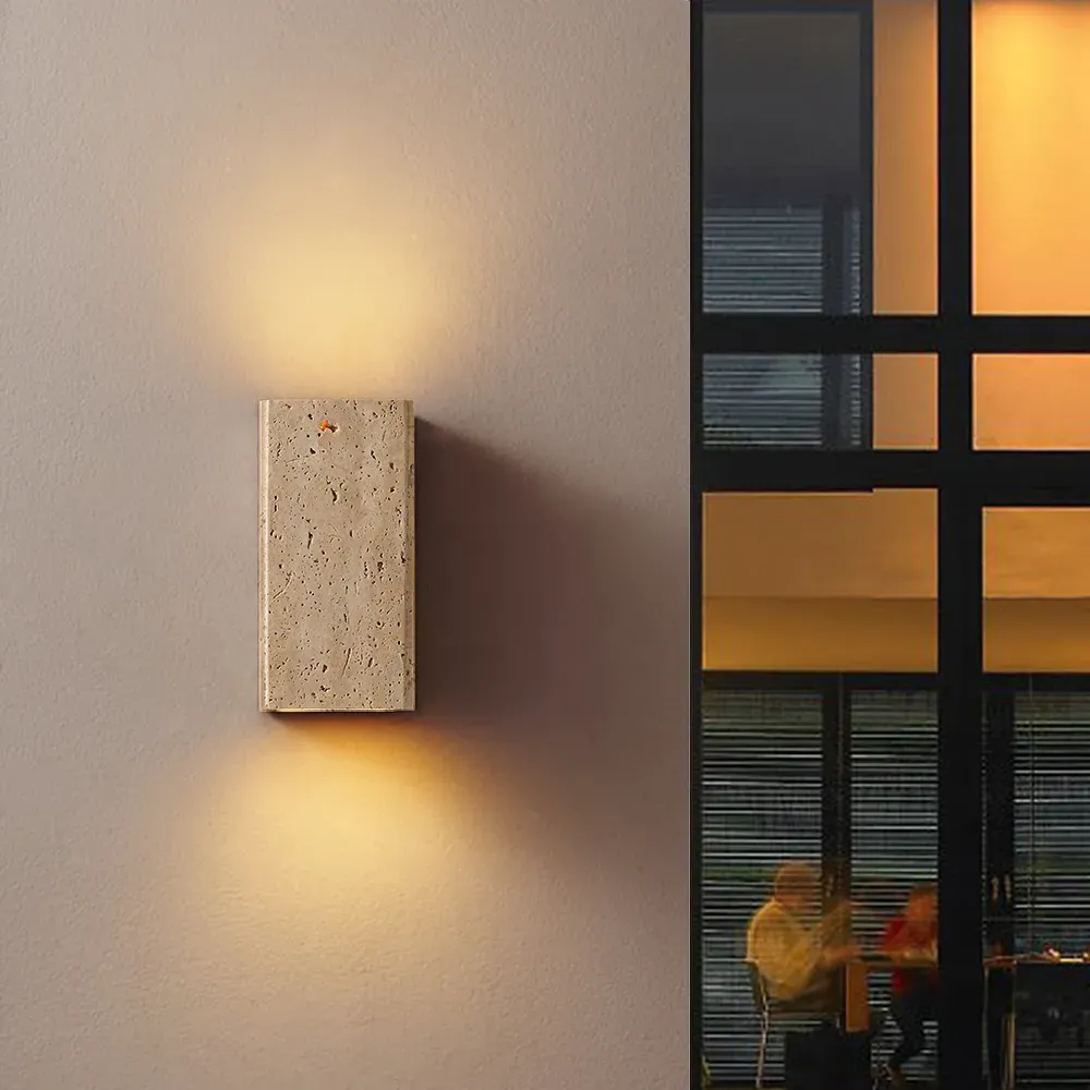 Travertine LED Outdoor Wall Sconce Waterproof IP65 image