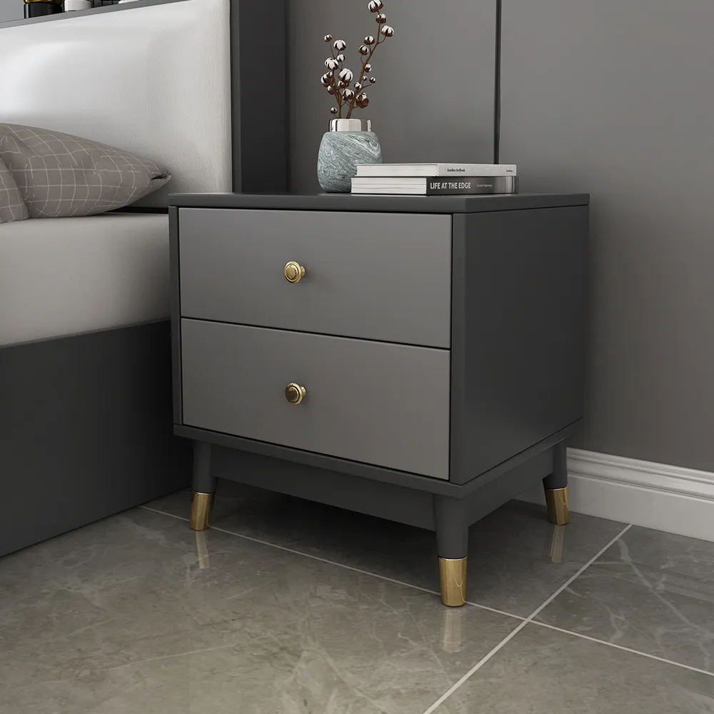 Ultic 2-Drawer Nightstand - Gray, MDF image