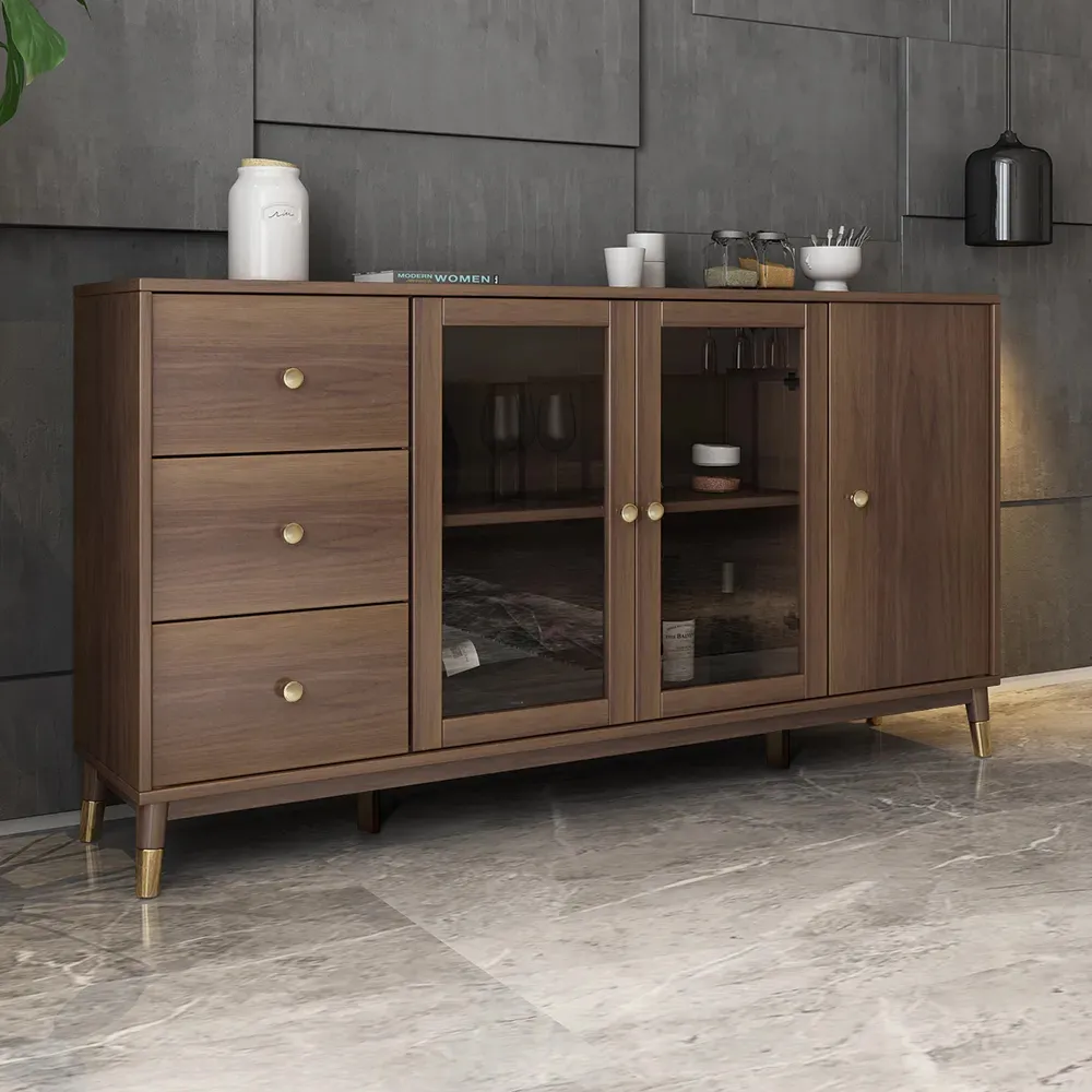 Ultic Rectangle Sideboard Buffet with Storage - Walnut image