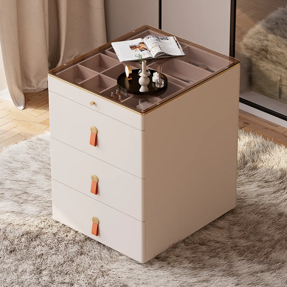 Walk in Closet Island 6 Drawers Dresser with Jewelry Storage - Champagne image