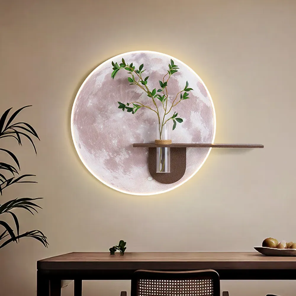 Wall Decor with Faux Plants and LED Lighting - Warm White image