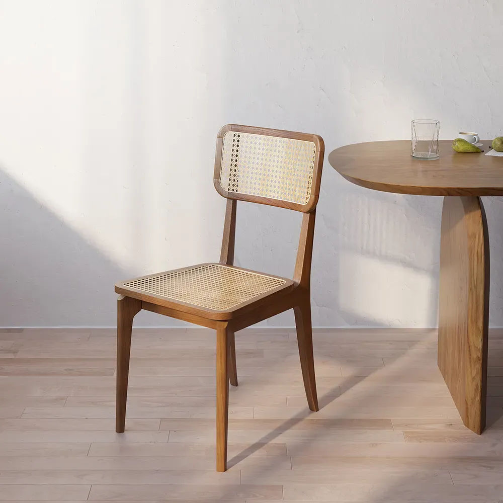Walnut Side Chair with Cane Back - Walnut, Ash Wood image