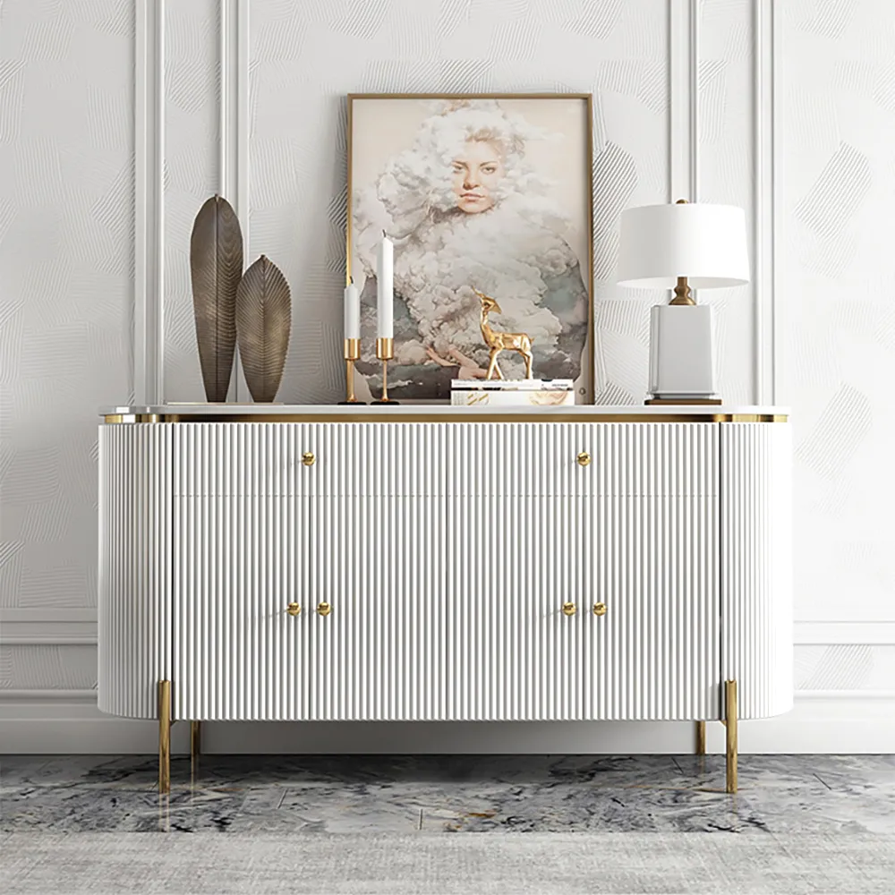 Yelly 55.1" Buffet Sideboard with Drawers - Marble