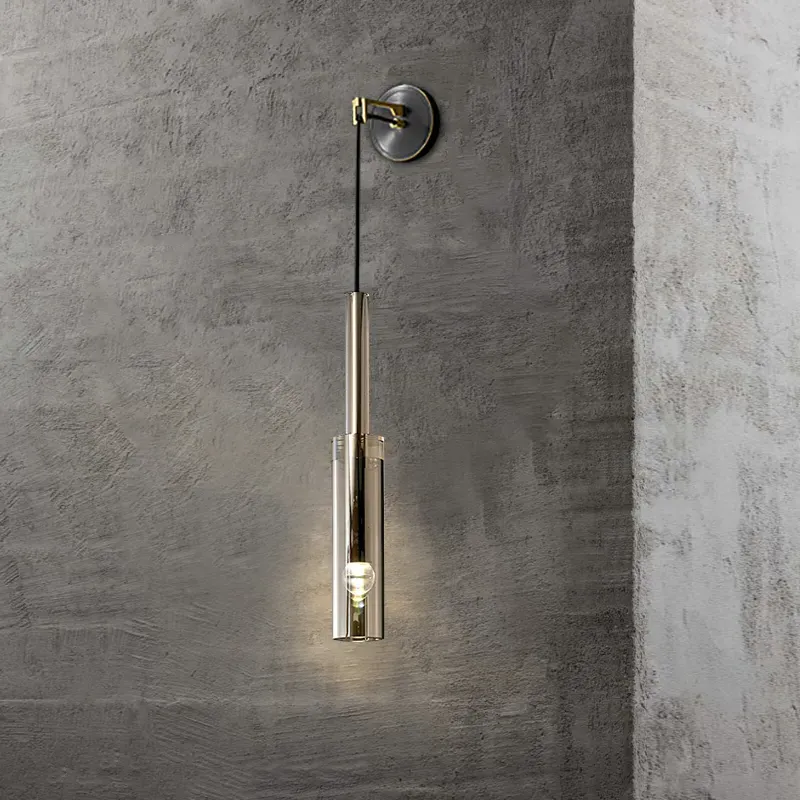 1-Light Armed Wall Sconce - Smokey Grey, Crystal product