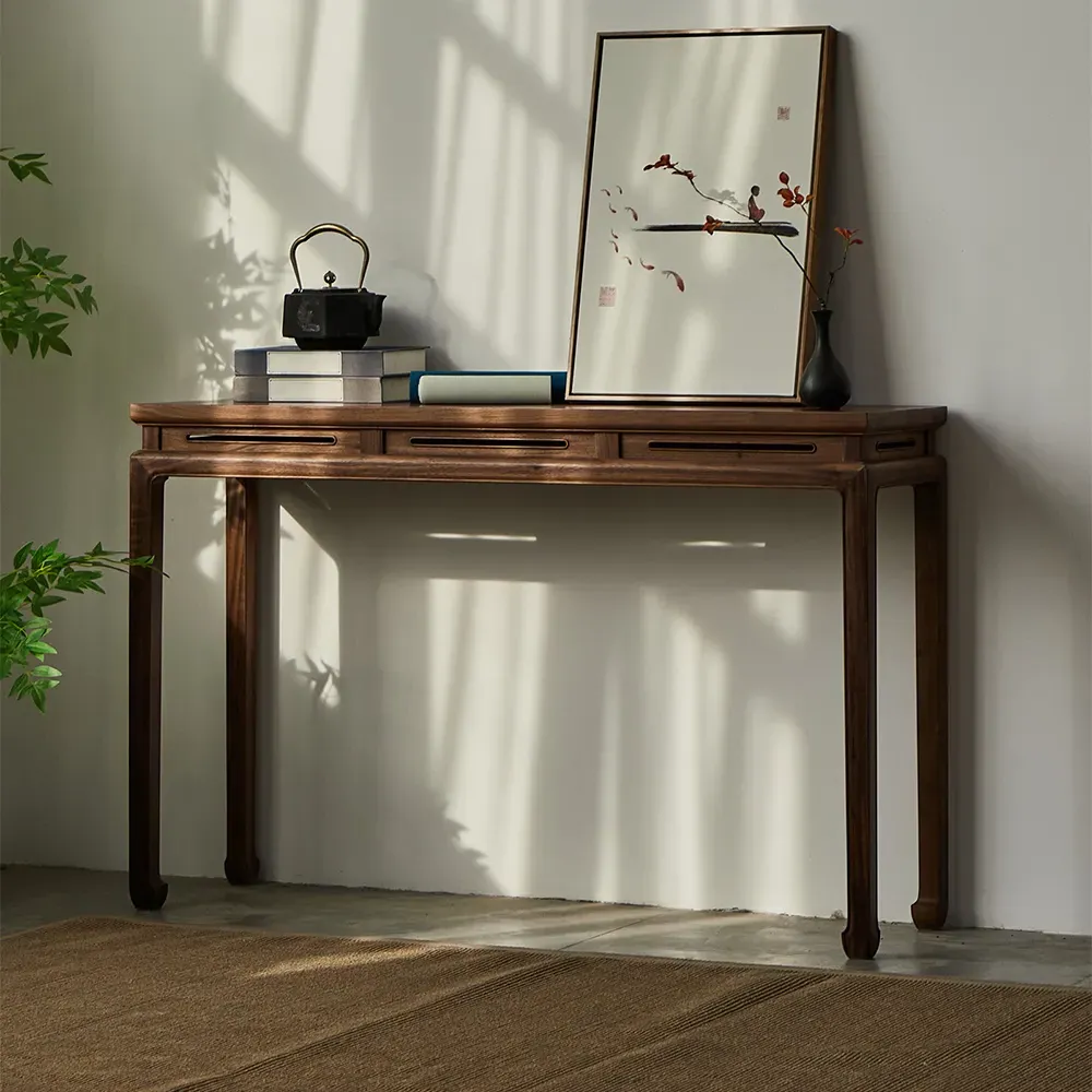 1200mm Console Table with 4 Legs - Walnut product
