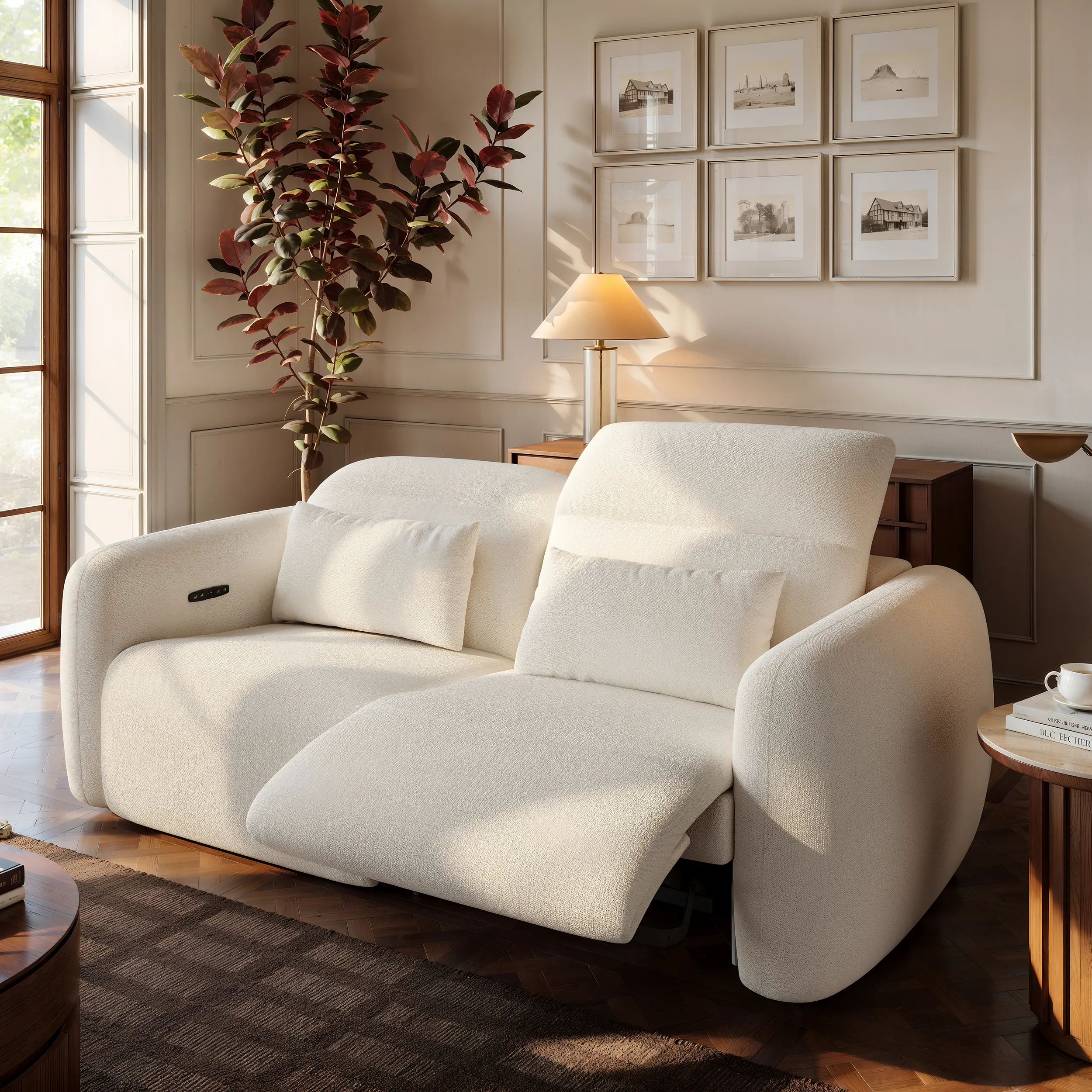 2-Seater Zero Gravity Power Reclining Sofa with Pillows - Chenille product