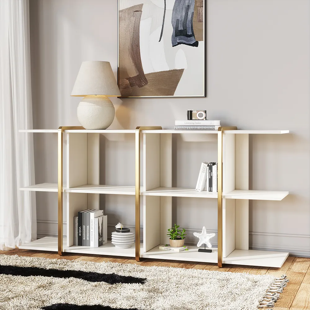 2-Shelf Open Horizontal Bookcase - White, MDF product