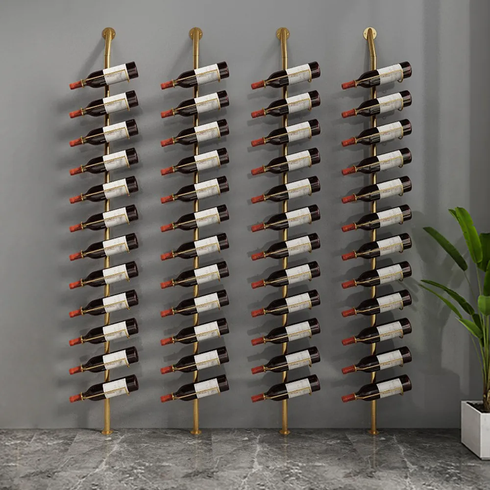 4-Tier 48-Bottle Vertical Floor Wine Rack - Gold, Metal product