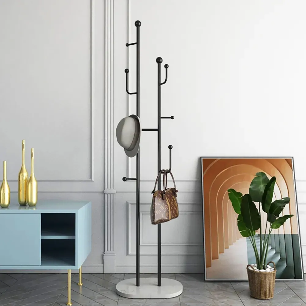 7-Hook Freestanding Metal Hall Tree - Black product