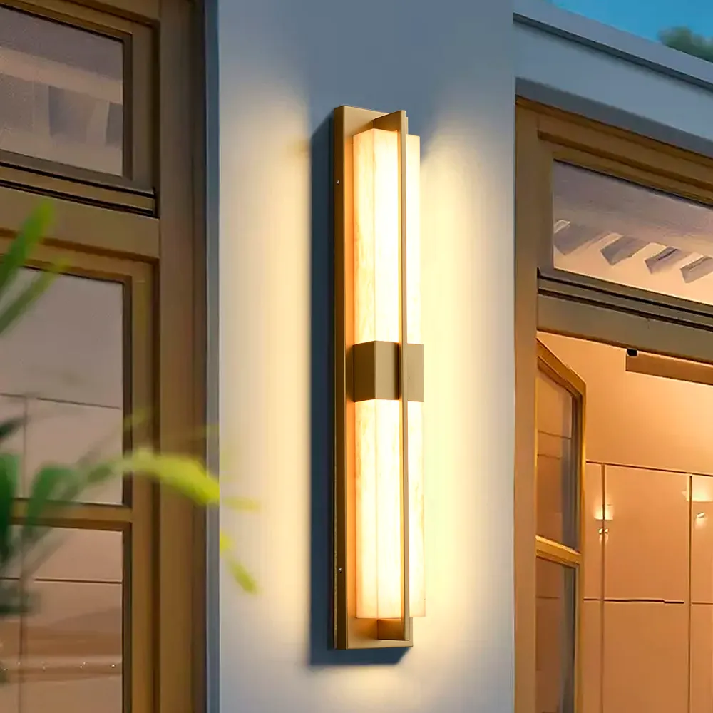 800mm LED Outdoor Wall Sconce IP65 Waterproof - Gold, Metal product