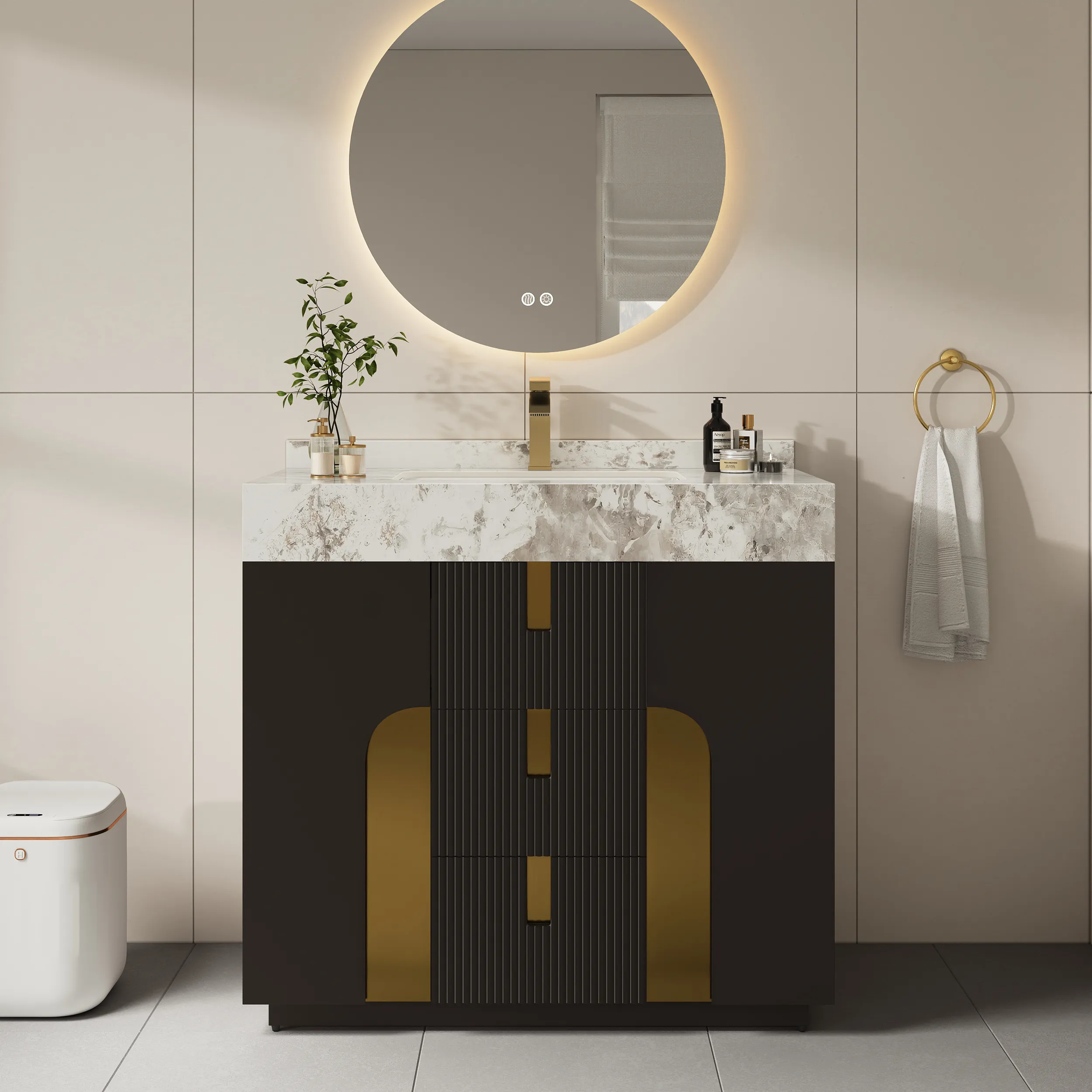 Artis Freestanding Bathroom Vanity Single Sink - Matte Black product