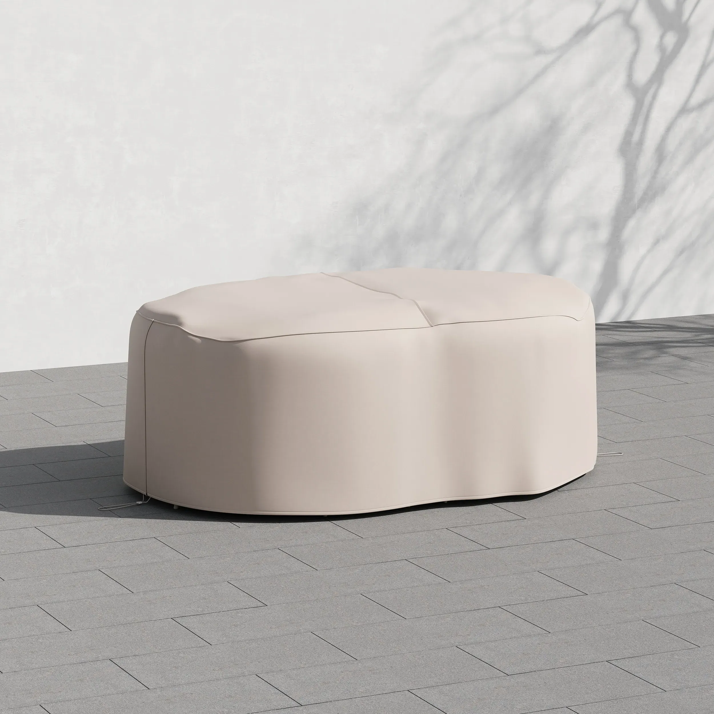 Cocaro 600D Canvas Weatherproof Garden Dining Table Set Cover - Ivory product