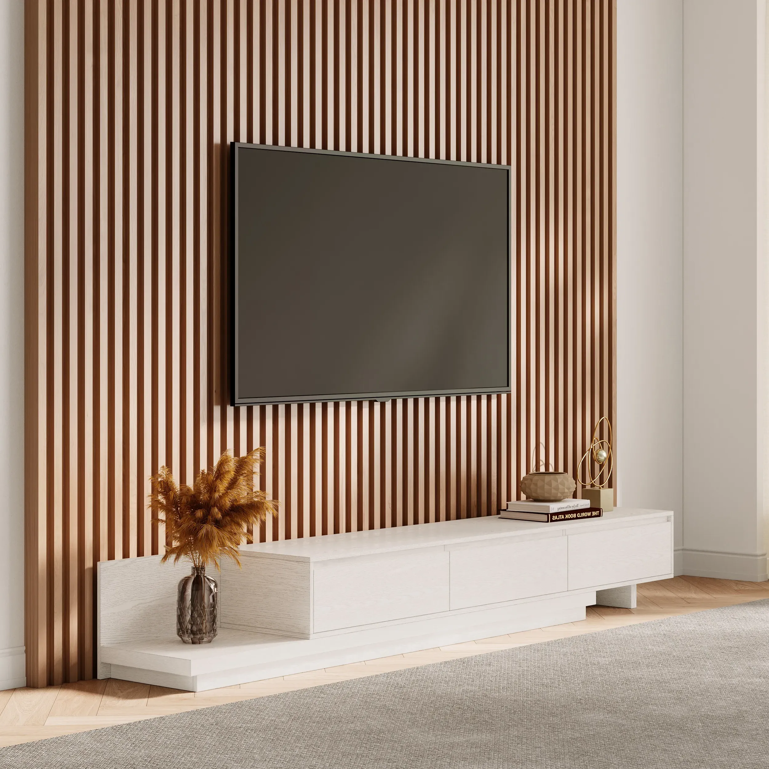 Fero Extendable 3-Drawer TV Stand - White product
