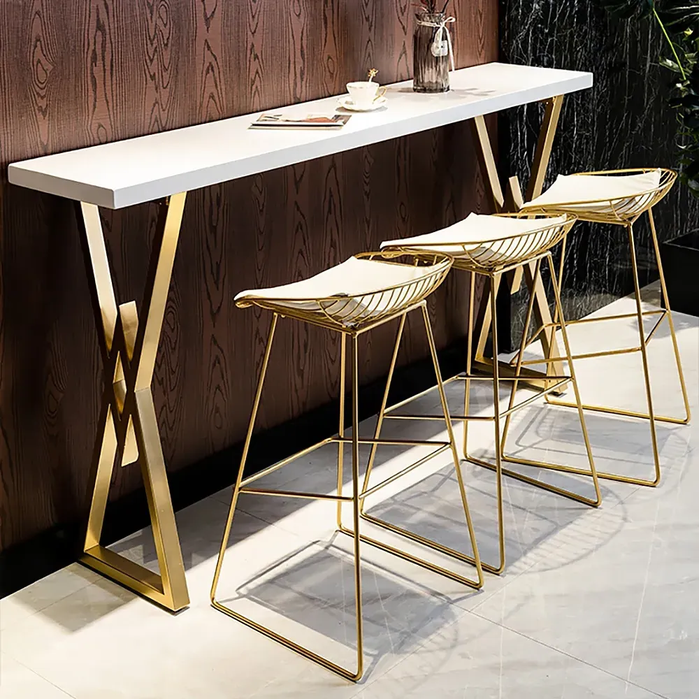 Fortis Rectangular Bar Height Pub Table - White, Solid Wood product