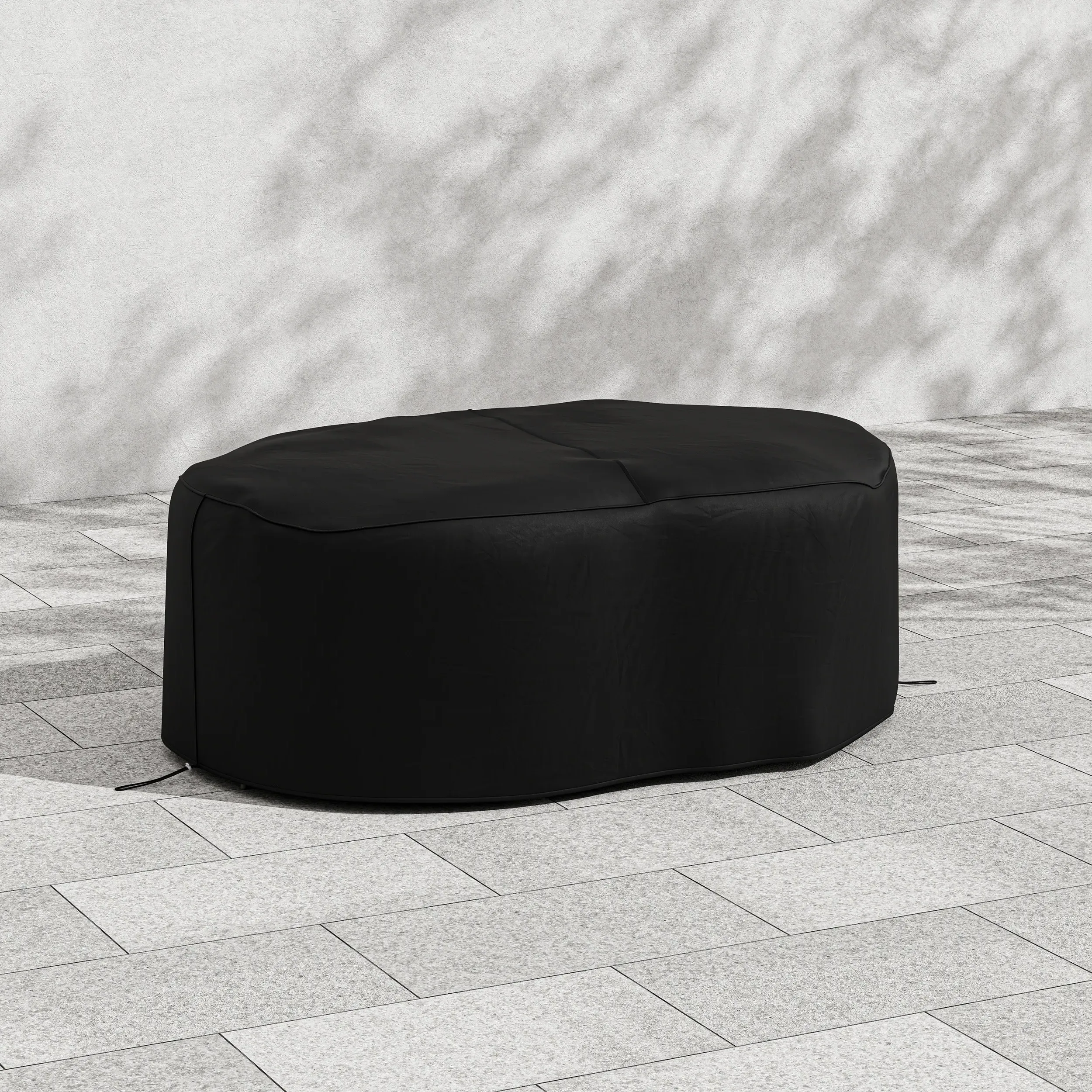 Garden Dining Set Protective Covers - Black, Canvas 600D product