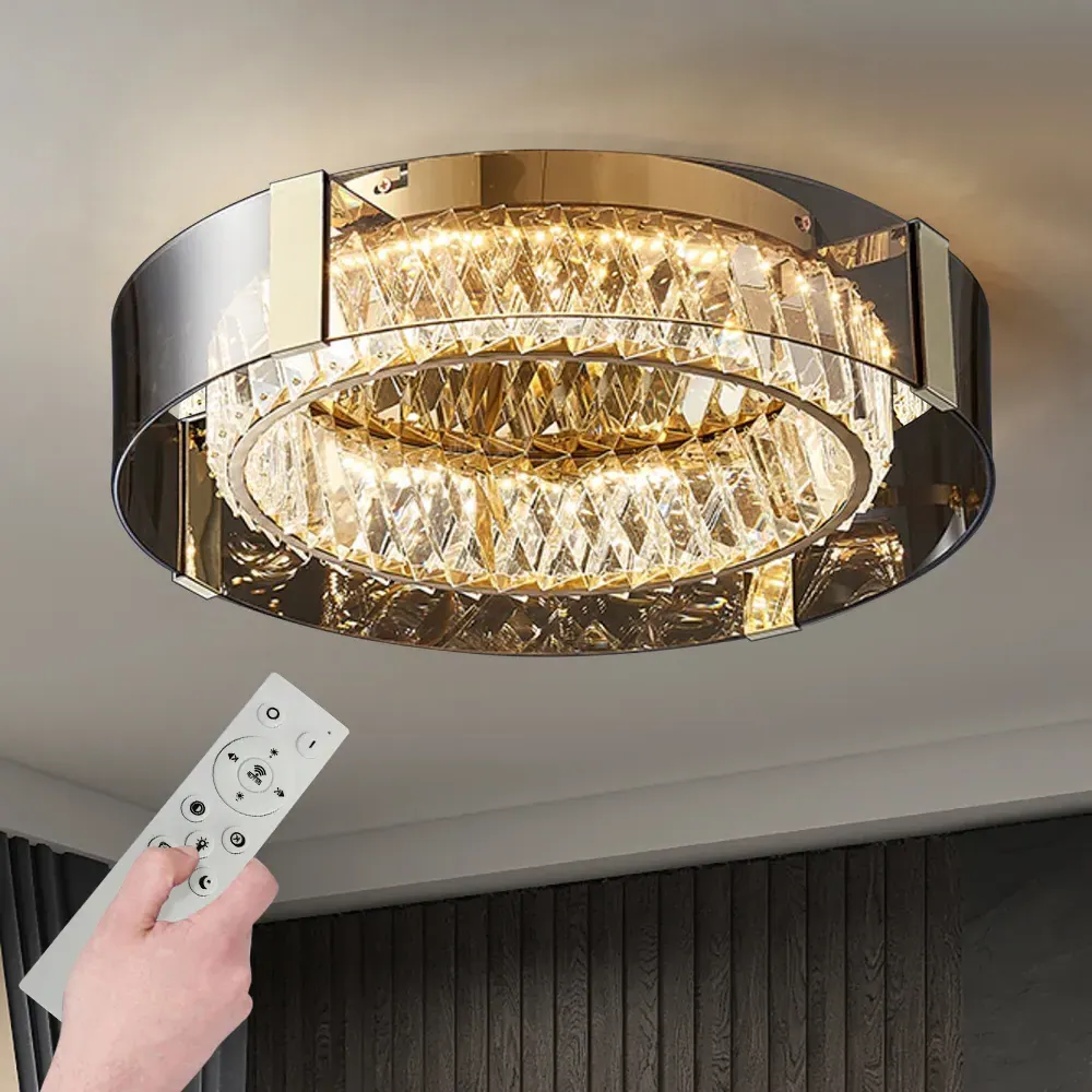 K9 Crystal LED Flush Mount Ceiling Light Dimmable - Gold product