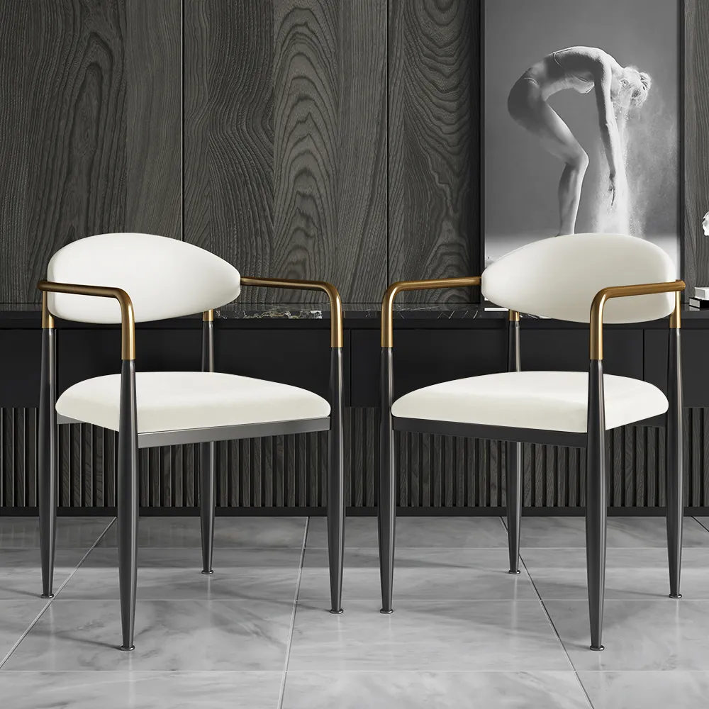 Otrast 4-Piece Dining Arm Chair - PU Leather, Velvet product