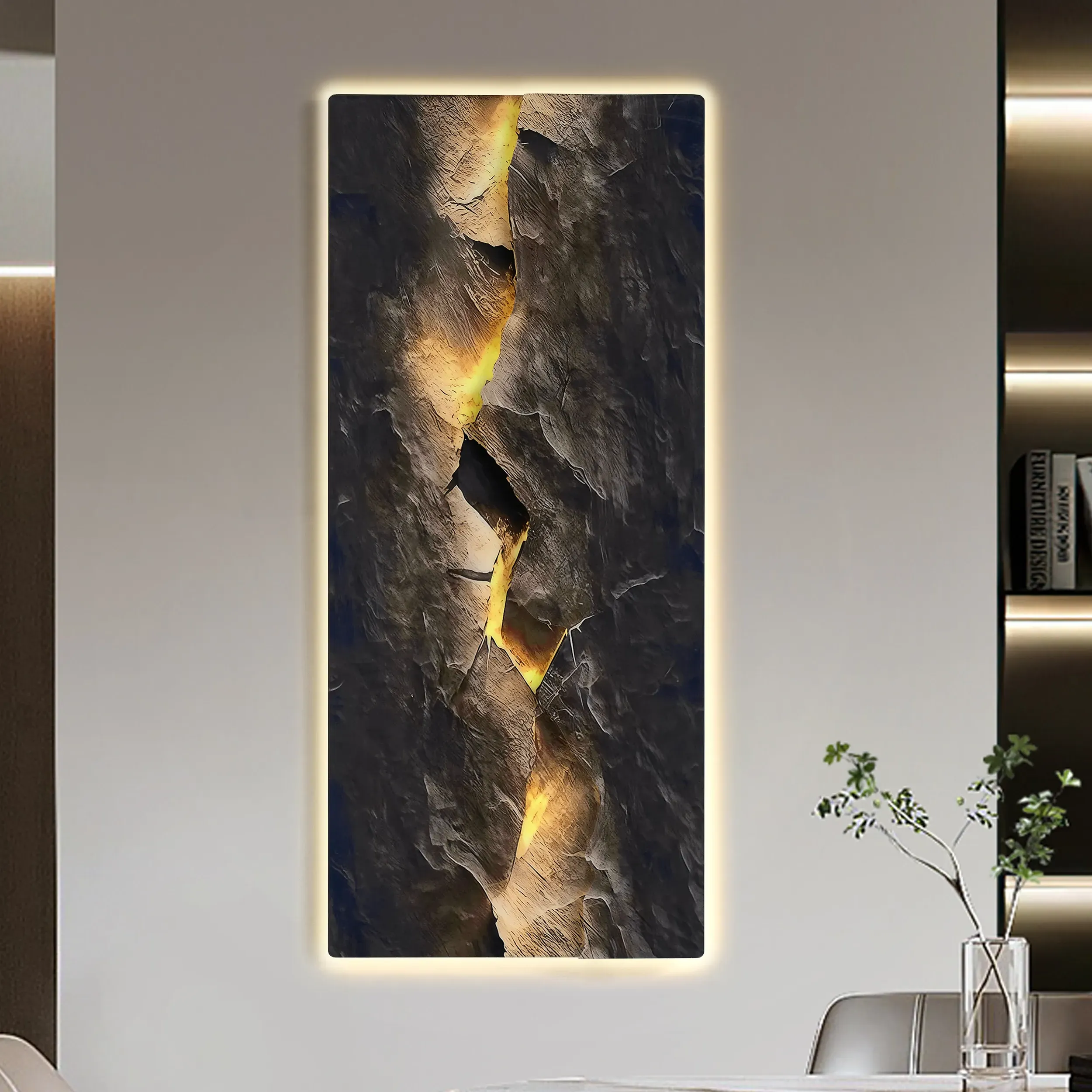 Oversized Volcanic Lava LED Backlit Wall Art - USB Powered product
