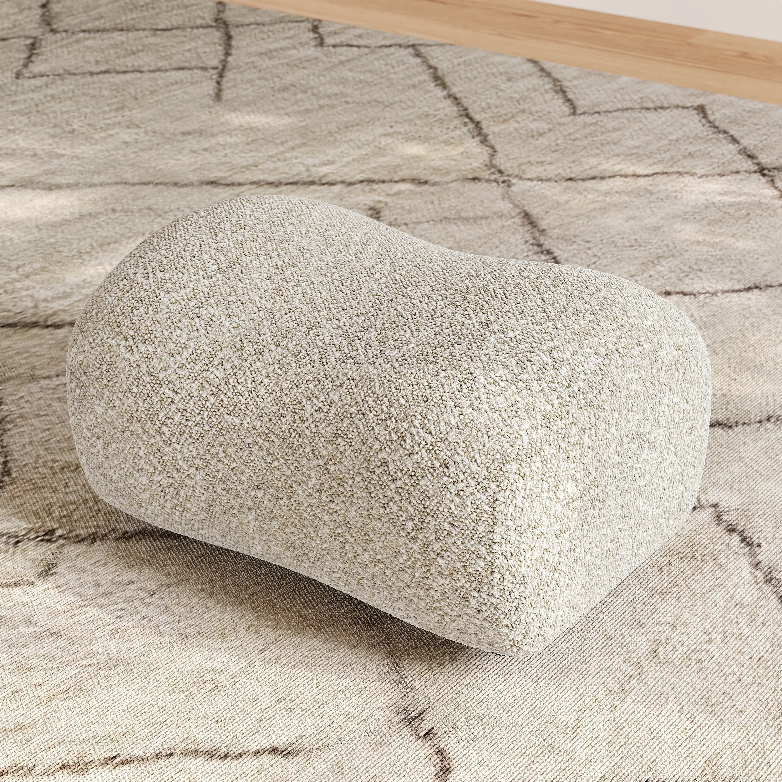 Performance Boucle Curved Ottoman product