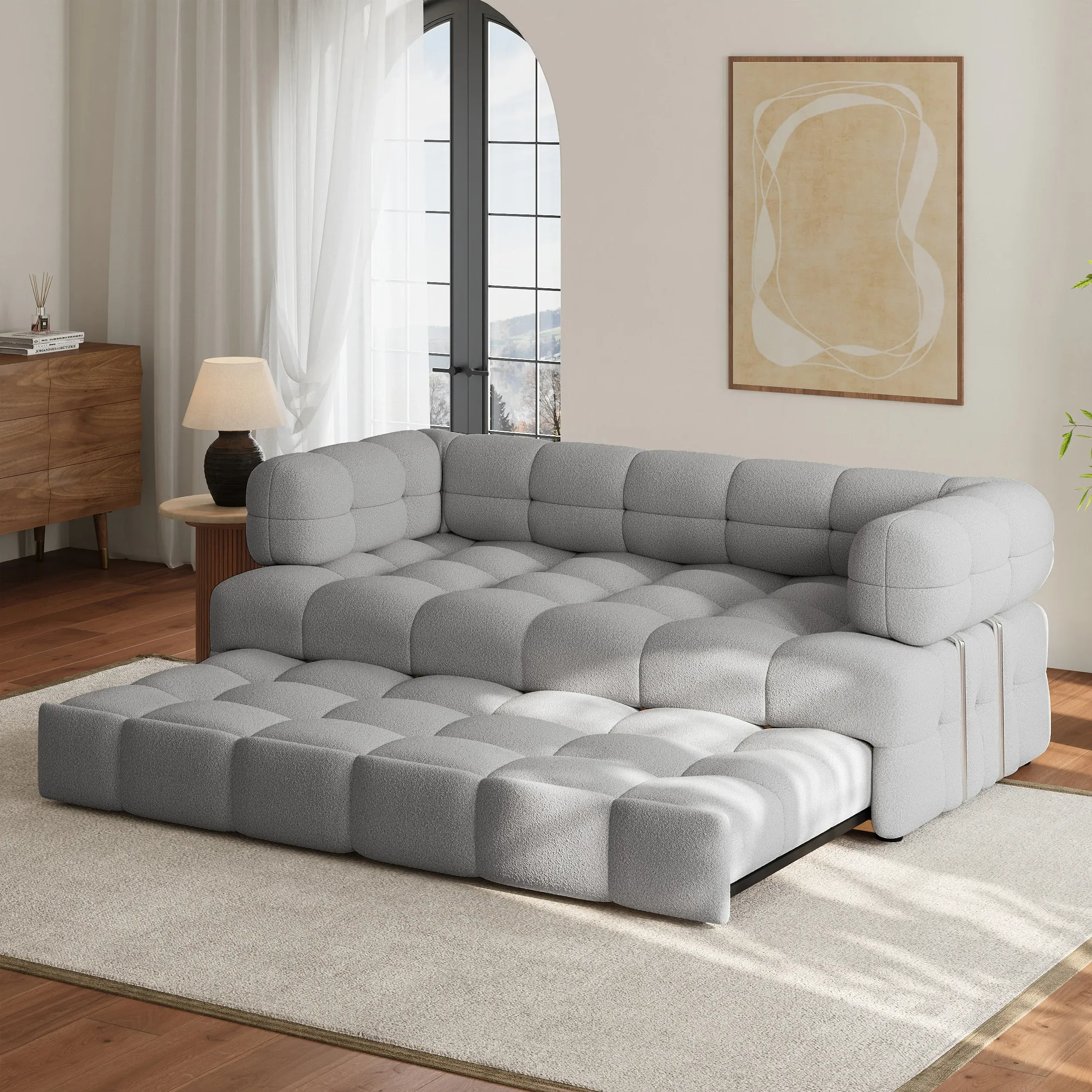 Queen Pull-out Sofa - Boucle product