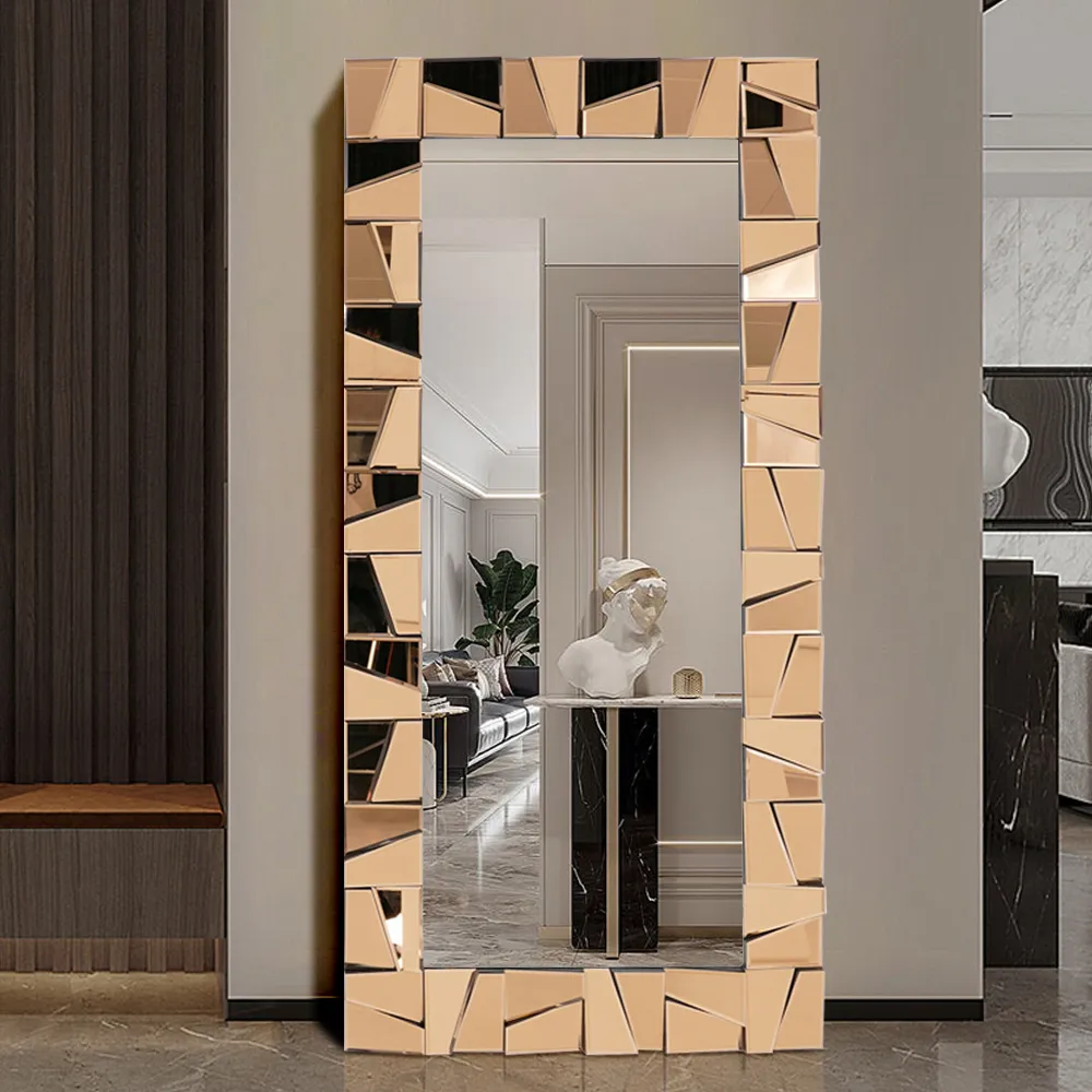 Rectangle Full Length Floor Mirror - Amber, Glass product