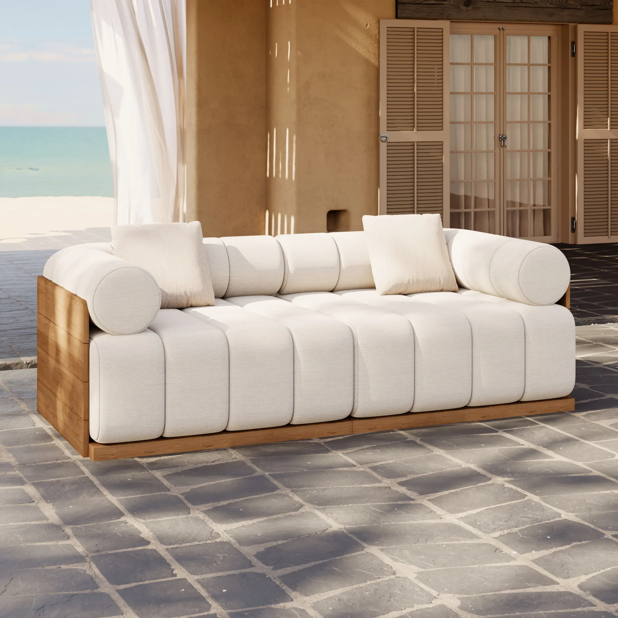 Resaro 2-Seater Outdoor Sofa - Natural Teak product