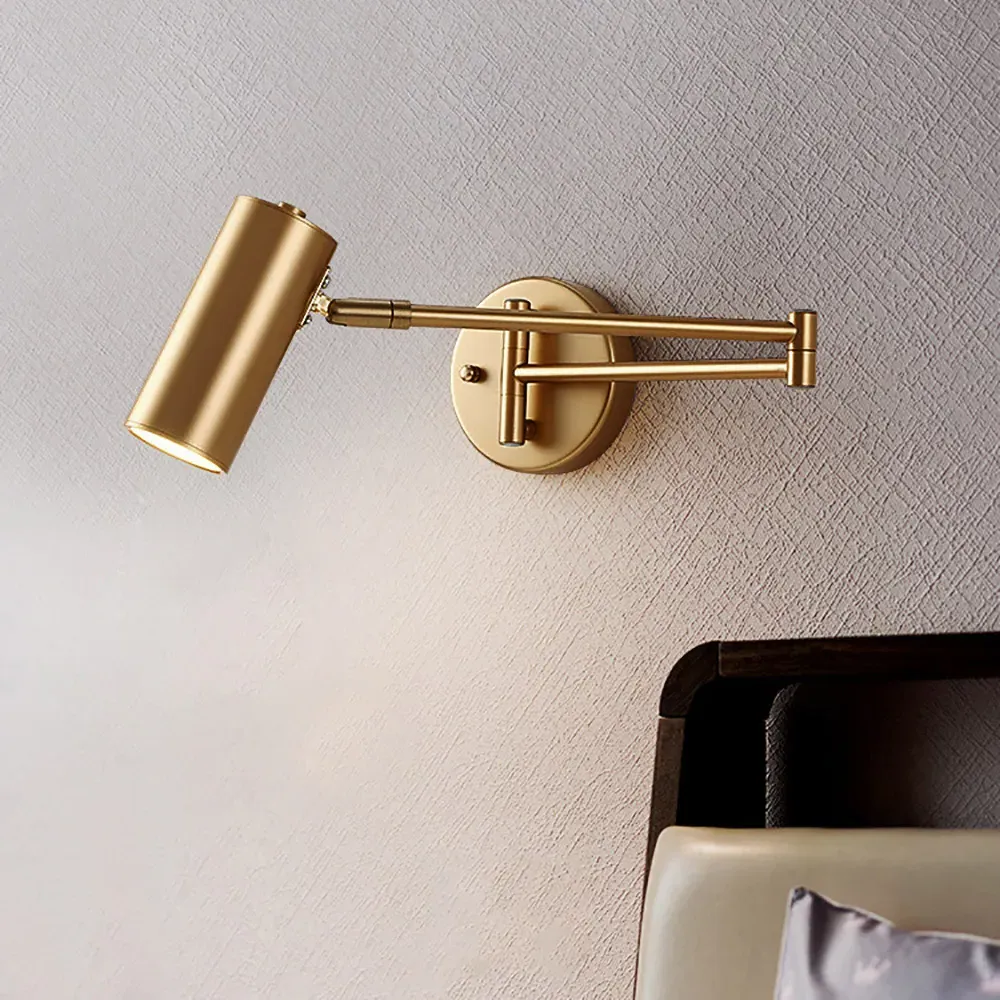 Swing Arm Wall Sconce Single Light - Gold, Metal product
