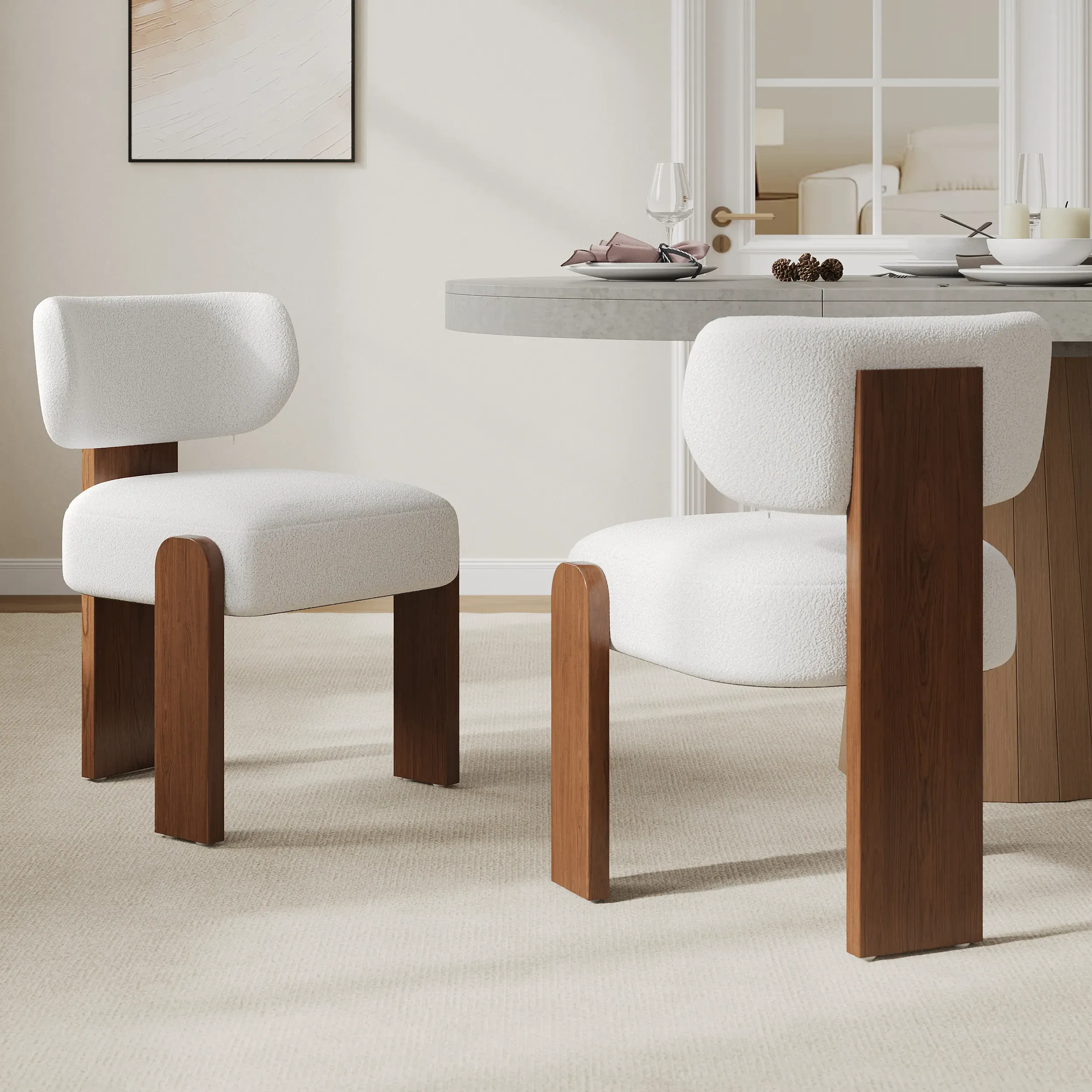 Wood Dining Chair - Walnut, Rubberwood product